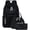 Black, variant on 3pcs Backpack with Insulated Lunch Box, Lightweight Corduroy Schoolbag Set, Pencil Pouch