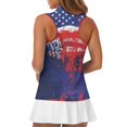 thumbnail image 5 of HUIACONG Retro 250th American Flag Stretchy Women's Sleeveless Golf Shirts, Anti Wrinkle Comfortable Athletic Tank Tops Shirts Half Zip Workout Tank Tops, 5 of 7