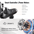 thumbnail image 6 of MediNex Lightweight Foldable Electric Wheelchair for Seniors, All Terrain Motorized Power Wheelchair, 20+ Mile Range, 350 lbs Capacity, 500W Motors, Silver, Wide, 6 of 10