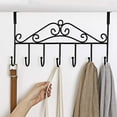thumbnail image 1 of NOGIS - Perchero para puerta, perchero para puerta, toallero para puerta, ganchos para puerta, perchero para baño, ropa, cinturón, sombrero, detrás del baño, perchero para toallas con 7 ganchos,, 1 of 7