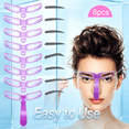 thumbnail image 4 of EXLEAF 2026 New 8-Style Reusable Eyebrow Stencil Kit - Diy Shaping Template for Great Arch, Grooming Guide for Beginners - Pink for Eyebrow Shaping, Grooming, Beginners, Makeup Routine, Home Use., 4 of 7