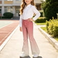 thumbnail image 3 of Trikvn Kids Flared Denim Pants Girls Stretch Bell Bottoms Casual Gradient Color Jeans Fashion Vintage Streetwear Trousers, 3 of 8