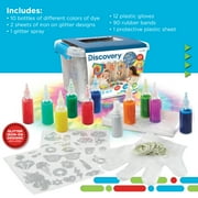 Discovery Kids 10-Color Tie Dye Ultimate DIY Kit, Easy One-Step Dye for Shirts and Fabrics, Includes Rubber Bands, Plastic Gloves, Protective Plastic Sheet, and Instruction Manual