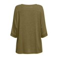 thumbnail image 4 of Womens Summer Shirts Plus Size Batwing Sleeve Versatile Neck Oversized Tshirts for Women Green XL, 4 of 7
