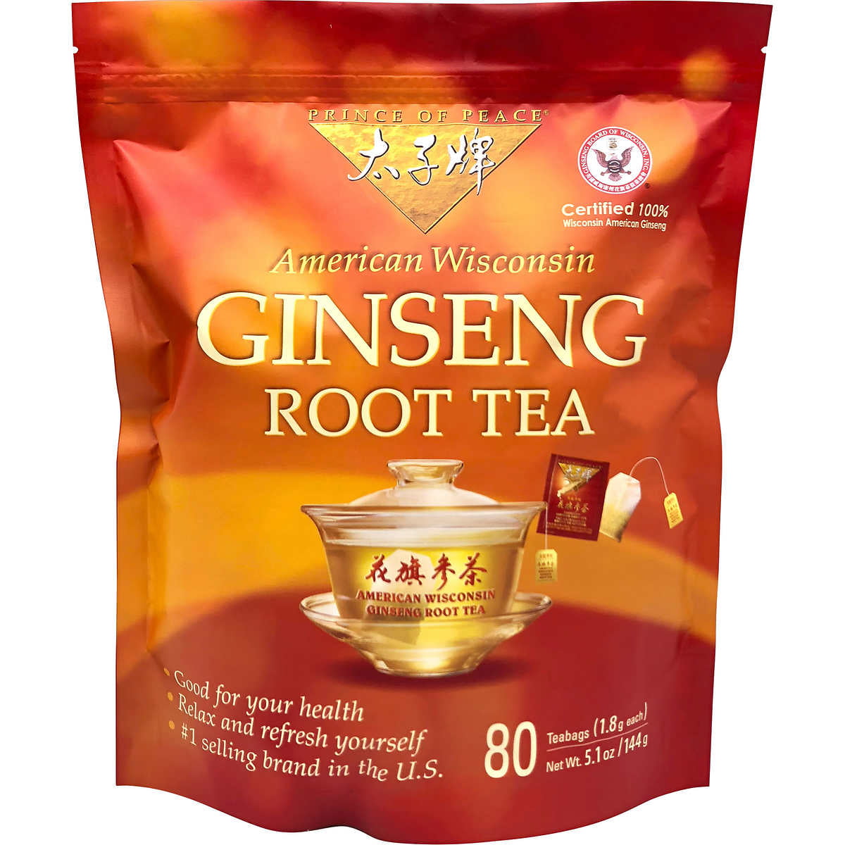 Prince Of Peace Ginseng Root Tea, 80-count
