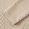 thumbnail image 6 of LMOIPLI Men's Solid Color Cable Knit Sweatshirts Vintage Long Sleeve Pullover Sweater Woven Crewneck Knitted Tops Khaki M, 6 of 9