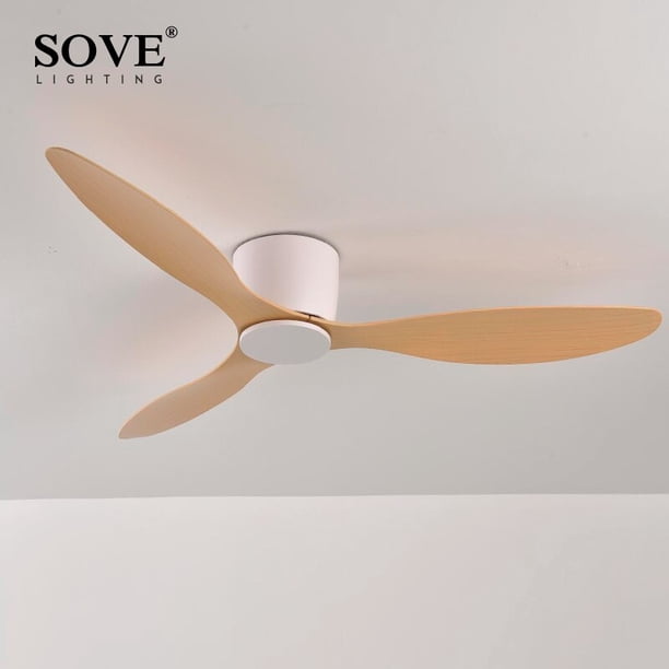 SOVE, ventiladores de techo modernos de 30W con Motor CC de piso bajo en blanco y negro con Control remoto, ventilador de techo Simple sin luz, ventilador doméstico de 220V Tan Jianjun unisex