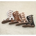 thumbnail image 3 of Girls Leather Gladiator sandal weathered brown Adjutable buckle 2-3Y (7-8T), 3 of 5
