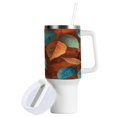 thumbnail image 2 of 40 Oz Car Handle Water Bottle Water Cup Water Bottle Water Jug Coffee Cup Travel Water Bottle Super Cute Yellow Leaf, 2 of 8