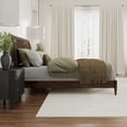 thumbnail image 3 of Valencia Queen Solid Wood Low Profile Sleigh Platform Bed in Walnut, 3 of 13
