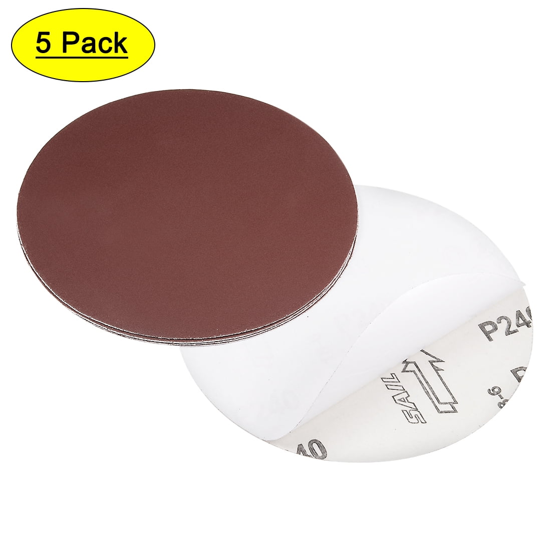 Uxcell 6-inch 240-Grits Sanding Disc, Adhesive-Backed Sanding Sheets Aluminum Oxide Sandpaper for Orbital Sander 5Pack