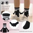 thumbnail image 3 of Bocaoying 4 Pairs Magnetic Holding Hands Socks, Funny Couple Novelty Socks for Women Men, Cute Mid-Calf Crew Socks with Creative 3D Eyes & Hands Design Interactive Gifts, 3 of 7