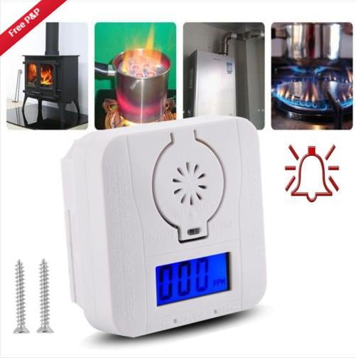 Carbon Monoxide Co2 Digital Warning Alarm Sensor Detector Temp LCD