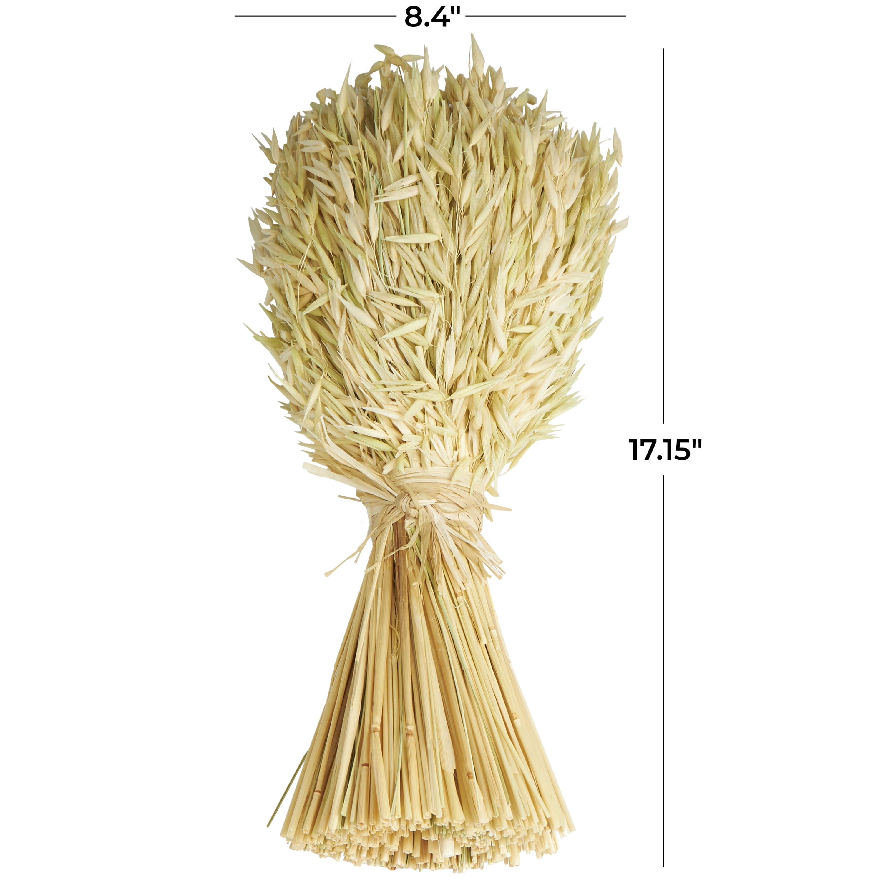 17" Handmade Wheat Stalk Bundle Dried Plant Natural Foliage Grass Bouquet, by DecMode