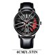 thumbnail image 3 of Reloj deportivo para hombres de color rojo con forma de rueda de automóvil, reloj de moda para hombres, reloj automático con forma de neumático, 3 of 9