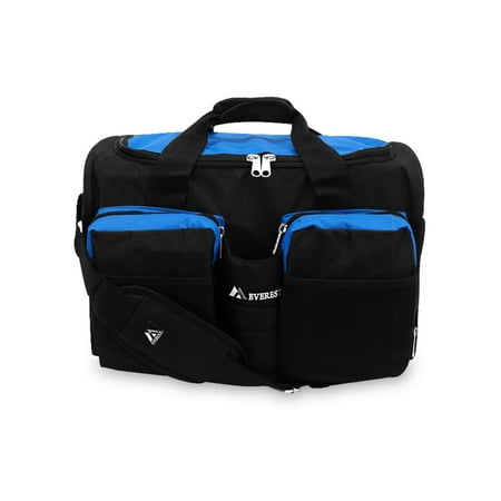 Everest Unisex Sports Duffel Bag with Wet Pocket, Royal Blue