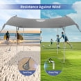 thumbnail image 4 of Toldo portátil UMARDOO para carpa de playa, color gris, 305 x 305 cm, 4 of 9