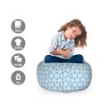 thumbnail image 2 of Moroccan Storage Toy Bag Chair, Mosaic Pattern Repeating Glazed Zellige Art Stars Roman Inspirations, Stuffed Animal Organizer Washable Bag, Large Size, Green Blue White, by Ambesonne, 2 of 3