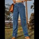 thumbnail image 5 of Pantalones Cargo de Cintura Alta para Mujer, Pantalones Casuales de Pierna con 6 Bolsillos. Azul L, 5 of 7