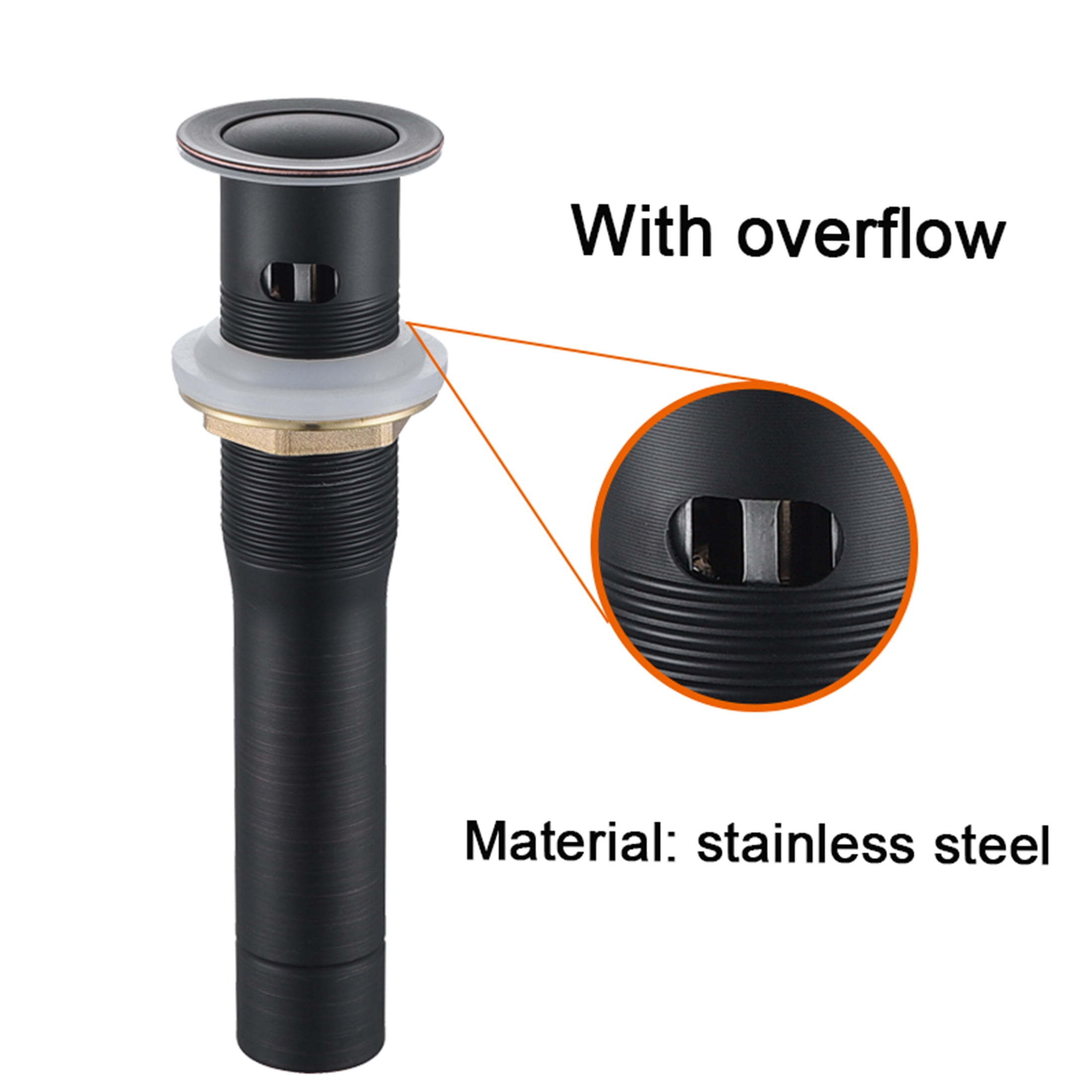 JERFIT Oil Rubbed Bronze Bathroom Faucet, 4 inch Centerset 2-Handle Vanity Sink Faucet with Pop-Up Drain, Lever Handles, and Anti-Splash Nozzle for Bathroom Sink