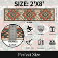 thumbnail image 3 of Runner Rugs for Hallway, 2x8 Washable Soft Non Slip Floor Rugs for Kitchen, Modern Mat for Living Room Bedroom Entryway Red & Green, 3 of 7