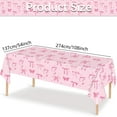 thumbnail image 6 of Darzheoy Birthday Decorations Tablecloths, Pink Bow Birthday Decorations Large Size Rectangle Girls Birthday Table Cloths 54 x 108 Inch, 6 of 7