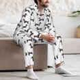 thumbnail image 7 of Daiia Dachshund Dog Puppy for Men's Long-Sleeved Pajama Set – Soft & Comfortable Sleepwear Button-Up Pajamas Cozy Lounge Wear-Large, 7 of 7