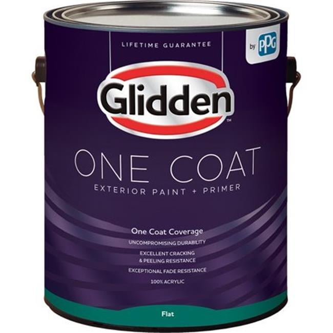 PPG Glidden GLOEX10WB01 1 Coat Exterior Latex Flat White Pastel Base