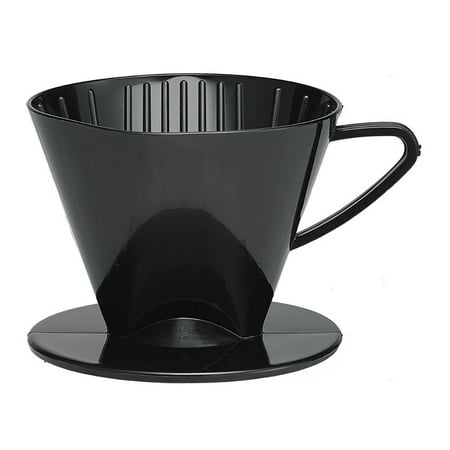 Fino Pour-Over Coffee Brewing Filter Cone, Number 2-Size, Black, Brews 2 to 6-Cups