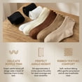 thumbnail image 3 of UVN 6 Pairs Womens Socks Novelty Ruffle Ankle Socks for Women Breathable Comfort Sock, Size 5-9, 3 of 5