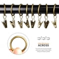 thumbnail image 3 of 40 Pack Vintage Curtain Clips, Strong Metal Decorative Rustproof Drapery Ring with Clip Bronze Color, 3 of 8