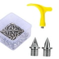 thumbnail image 4 of 50 Uds. Clavos para zapatas de pista con llave de 5mm, de repuesto prácticos y versátiles para zapatas de pista para competición de carreras Plata, 4 of 8