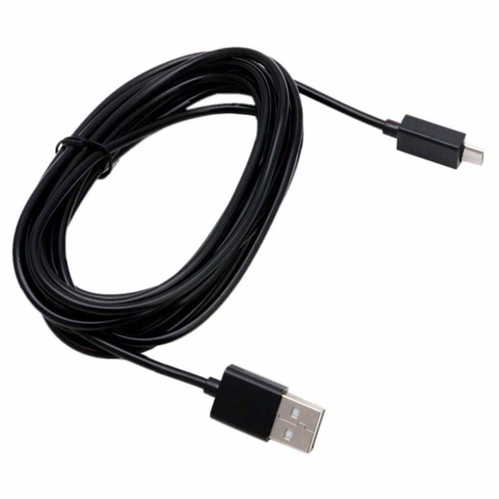 Replacement For PS4 3 Meters Charging Cable Black Charge Cord USB Micro
