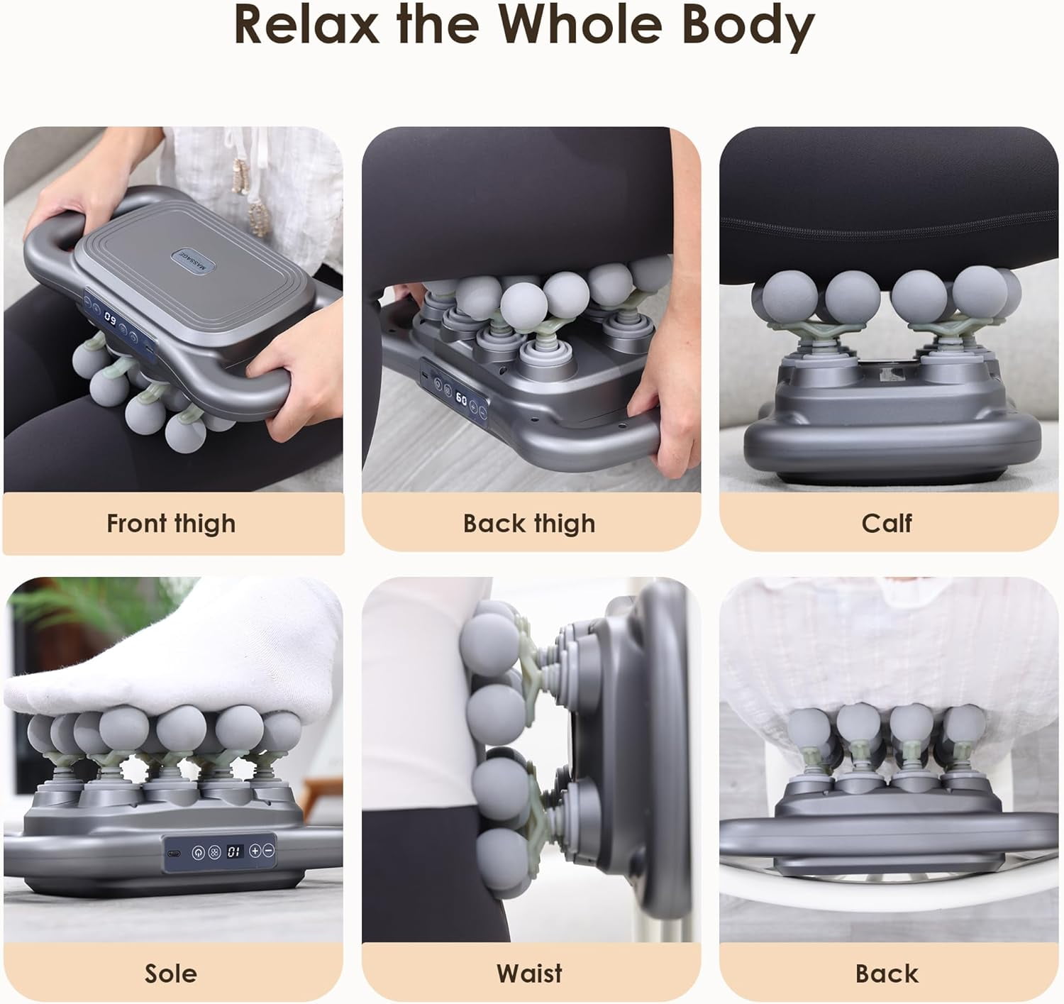 16  Massage Gun Set, Deep Tissue Percussion Massager with Heating & Compression for Full Body Recovery