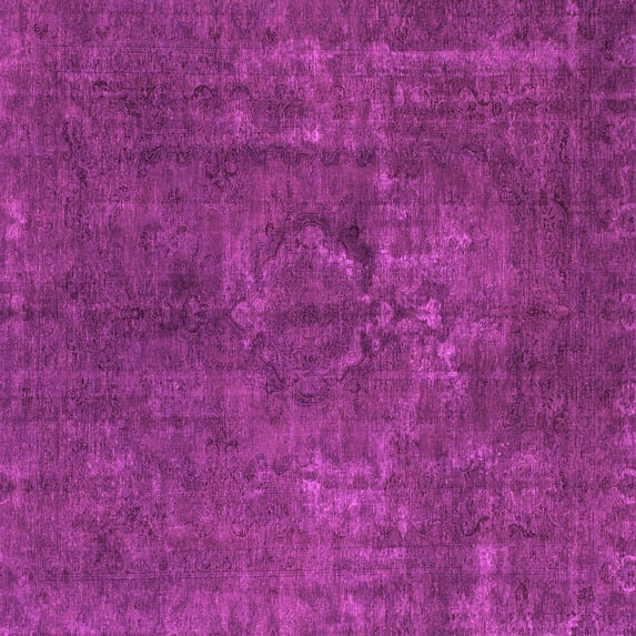 Ahgly Company Indoor Square Abstract Pink Modern Area Rugs, 3' Square
