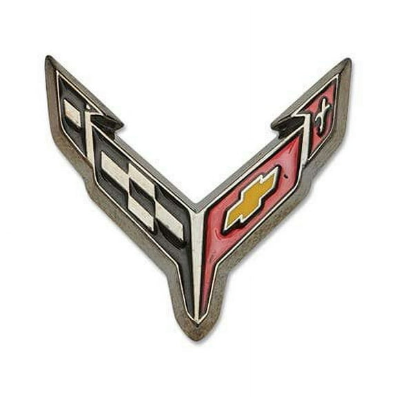 Next Generation C8 Corvette Flags Lapel Pin : Carbon Flash