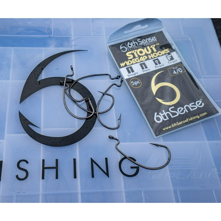6th Sense Stout Widegap Worm Hook for Fishing Bass Catch Penetration  Durability (5pk) - Walmart.com