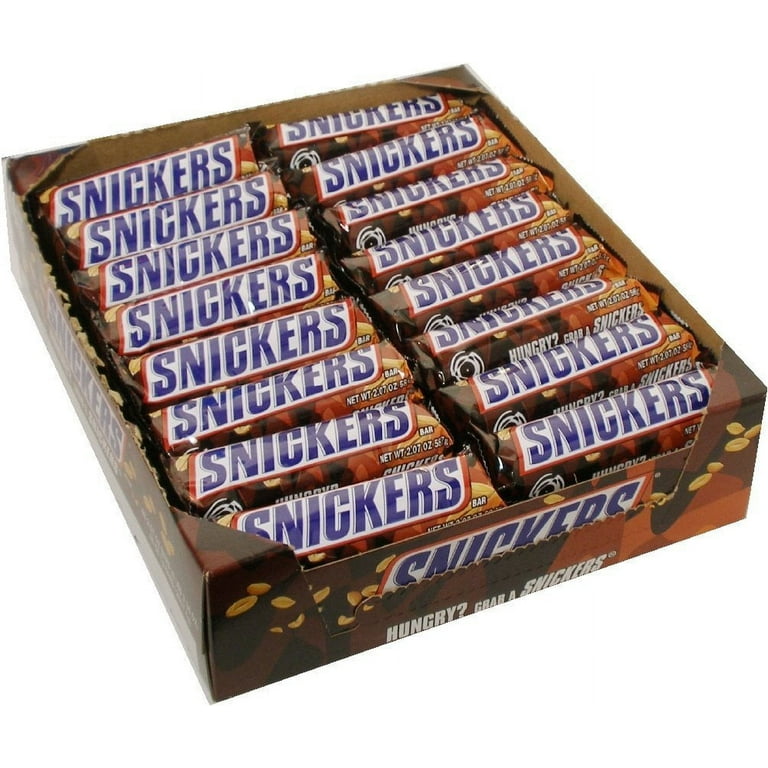 SNICKERS Candy Bars, 1.86 oz, 48 Count, Caramel, Nougat, Peanuts