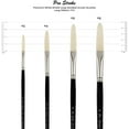 thumbnail image 6 of Creative Mark Pro Stroke Premium White Chungking Hog Bristle Artist Paint Brush - Long Filbert # 4 - Natural Bristle Brush w/ Great Control Suitable for Oils, Watercolors, Acrylics, Alkyds, Caseins, 6 of 7