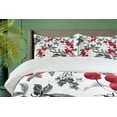 thumbnail image 4 of Ambesonne Rowan Duvet Cover Sets, Mountain Ashes Art, 2-King, Ruby Grey Black, 4 of 7