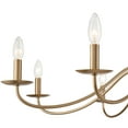 thumbnail image 4 of Franklin Iron Works Soft Gold Chandelier 42" Wide Farmhouse Rustic Bent Arms 8-Light Fixture for Dining Room Living House Home Foyer Kitchen Island, 4 of 12