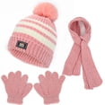thumbnail image 2 of Kripyery 1 Set Children Hat Scarf Gloves Set Warm & Thickened Knitted Hat Gloves Scarf Three-piece Set Autumn Winter Outdoor Warm Accessories for Boys Girls, 2 of 8