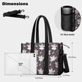thumbnail image 5 of Teacher Tote Bag,Dark Pink Fairy Princess Pattern Teacher Utility Tote Bag,Large Work Tote Bags for Women with Multiple Pockets,Top Zipper Closure,13.8x10.6x6.7 Inch, 5 of 5