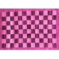 thumbnail image 1 of Ahgly Company Indoor Rectangle Checkered Pink Modern Area Rugs, 6' x 9', 1 of 4