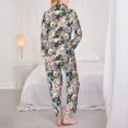 thumbnail image 6 of Wukai Colorful Flowers Print Women's Pajama Set - Soft Long Sleeve Sleepwear for Comfort and Style-X-Large, 6 of 9