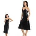 thumbnail image 4 of FLMEI Women's Silk Nightgown Sleepwear Adjustable Spaghetti Long Nightgown Sleep Dress Strap Nightwear V Neck Slip Dress S-XL, 4 of 8