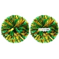 thumbnail image 1 of Uxcell 2 Pcs Pompones de Animación Metálicos de 12" con Anillos de Mango para Baile Verde Dorado, 1 of 6