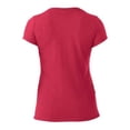 thumbnail image 2 of Playera Fruit Of The Loom para Mujer, Cuello Redondo Manga Corta Rosa Jaspe Talla  M, 2 of 4