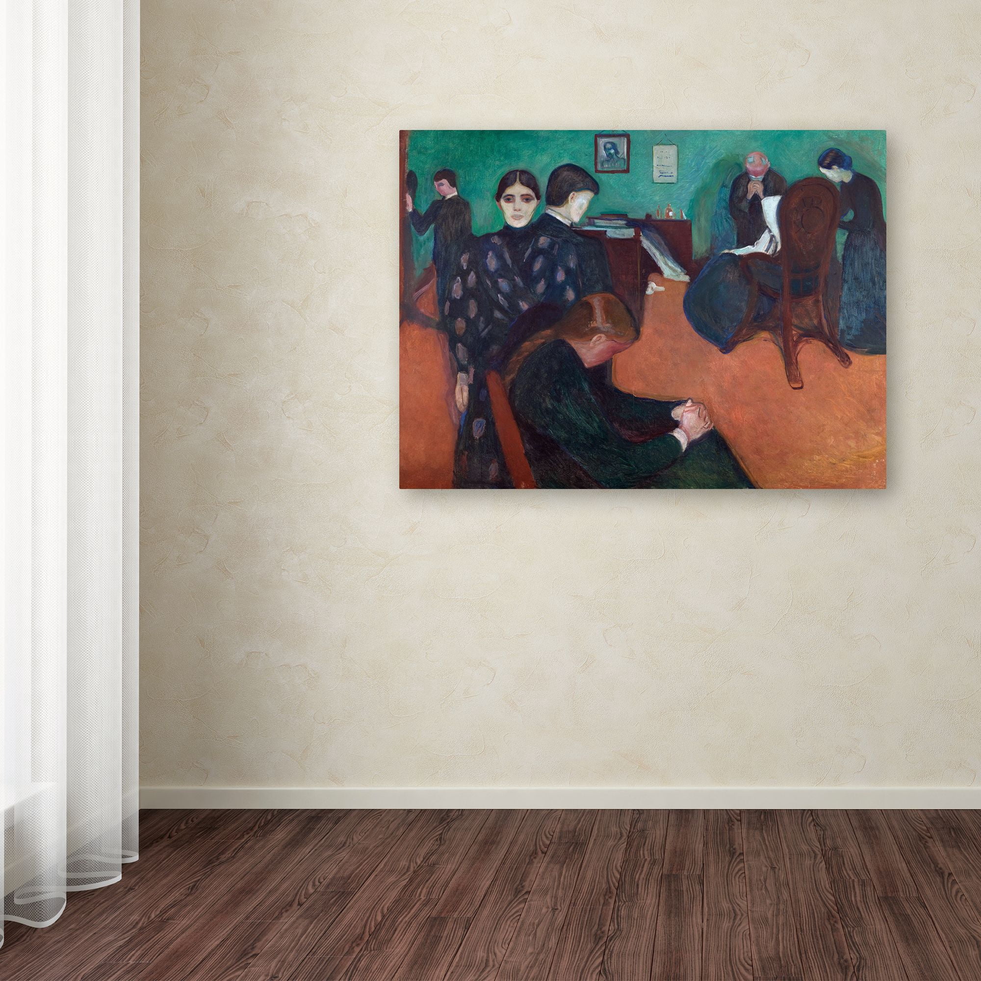 Edvard Munch 'Death In The Sickroom' Canvas Art