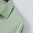 thumbnail image 7 of Dress Shirts for Men Business Casual Long Sleeve Tshirts Shirt Button-Down Collar Solid Color Breathable Lightweight Slim Lapel Office Work Tops, 7 of 7